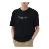 Casual Sports Breathable Knit Round Neck Short Sleeve Black