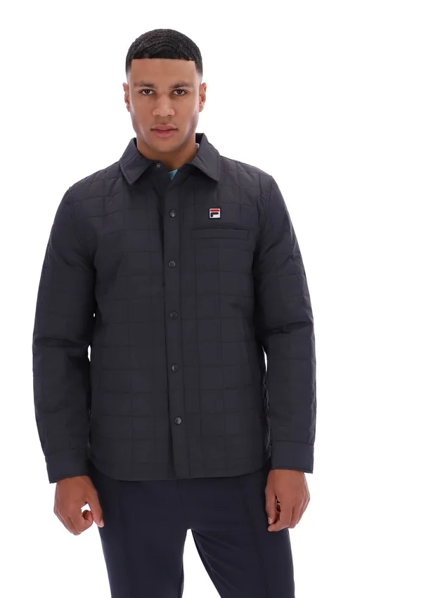 Charcoal Malcolm Lightly Padded Quilted Over Shirt