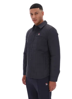 Charcoal Malcolm Lightly Padded Quilted Over Shirt