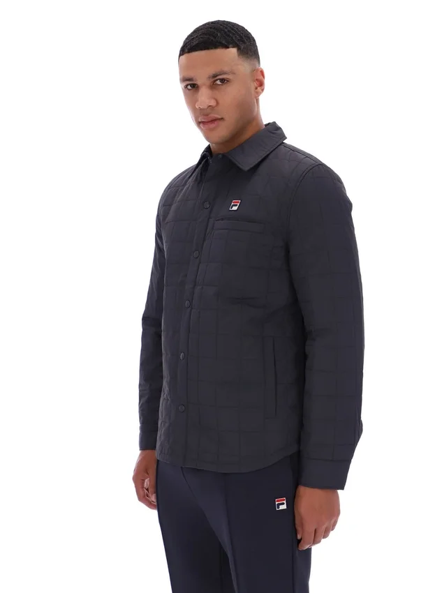 Charcoal Malcolm Lightly Padded Quilted Over Shirt