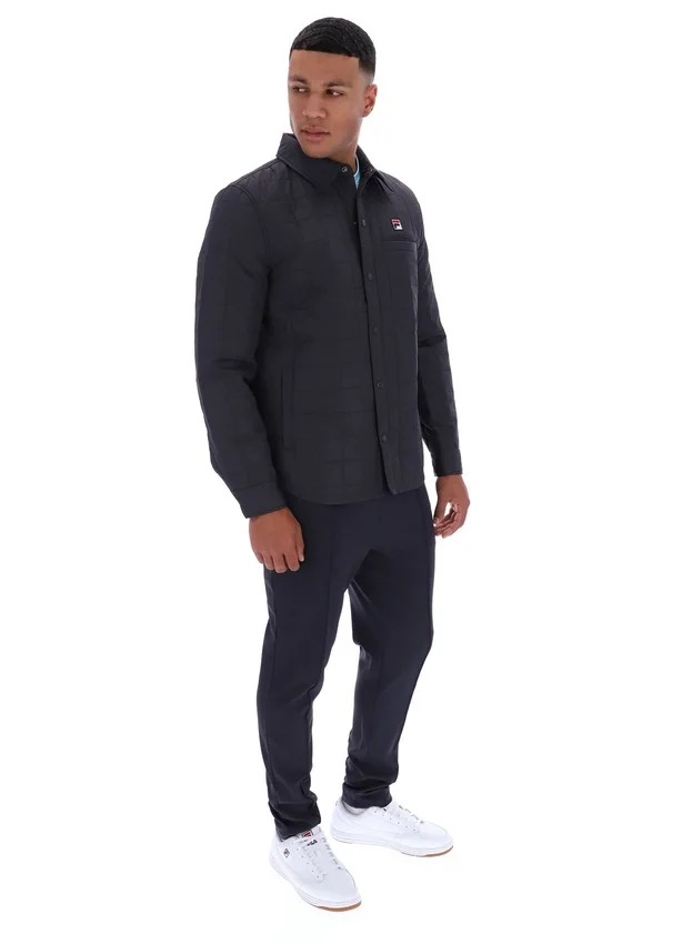 Charcoal Malcolm Lightly Padded Quilted Over Shirt