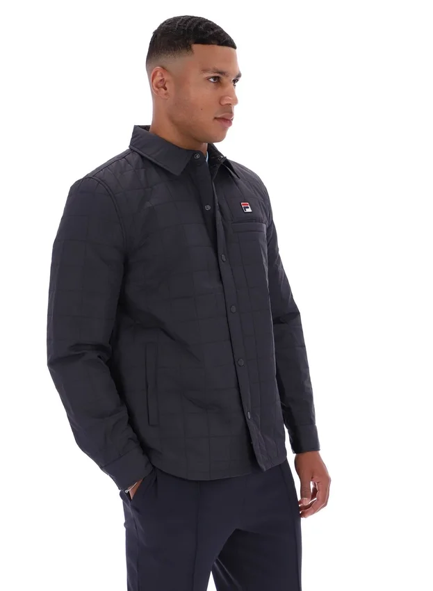 Charcoal Malcolm Lightly Padded Quilted Over Shirt