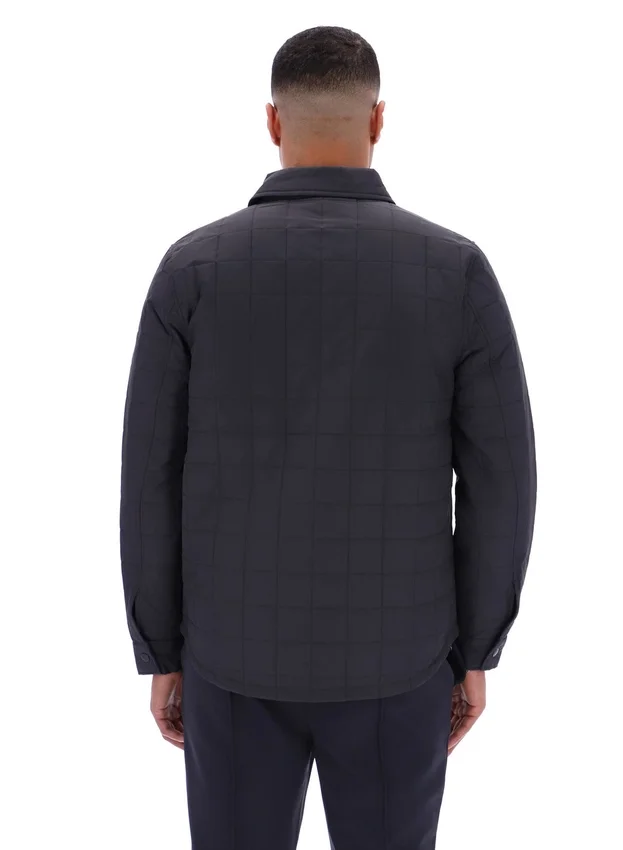 Charcoal Malcolm Lightly Padded Quilted Over Shirt