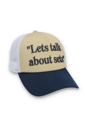 Classic Beige Addie Slogan Neoprene Mesh-Back Cap