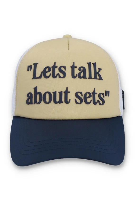 Classic Beige Addie Slogan Neoprene Mesh-Back Cap