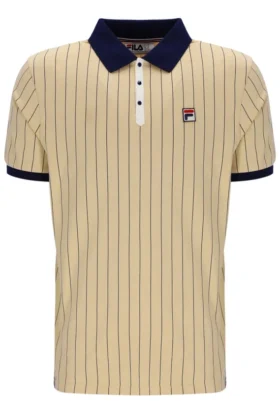 Classic Beige BB1 Classic Vintage Striped Polo
