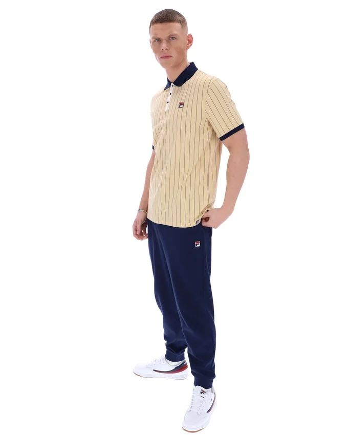 Classic Beige BB1 Classic Vintage Striped Polo