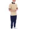 Classic Beige BB1 Classic Vintage Striped Polo