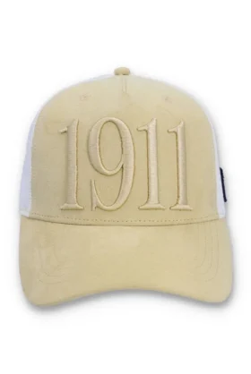 Classic Beige Hazza Large 1911 Embroidered Mesh-Back Cap