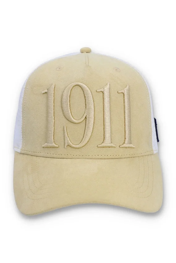 Classic Beige Hazza Large 1911 Embroidered Mesh-Back Cap