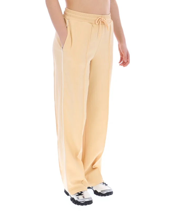 Classic Beige Marina Wide-Leg Trackpant