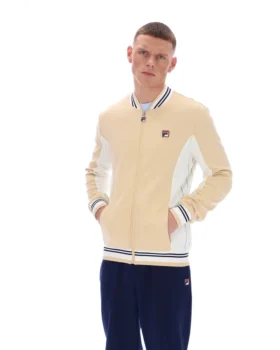 Classic Beige Settanta Baseball Track Top