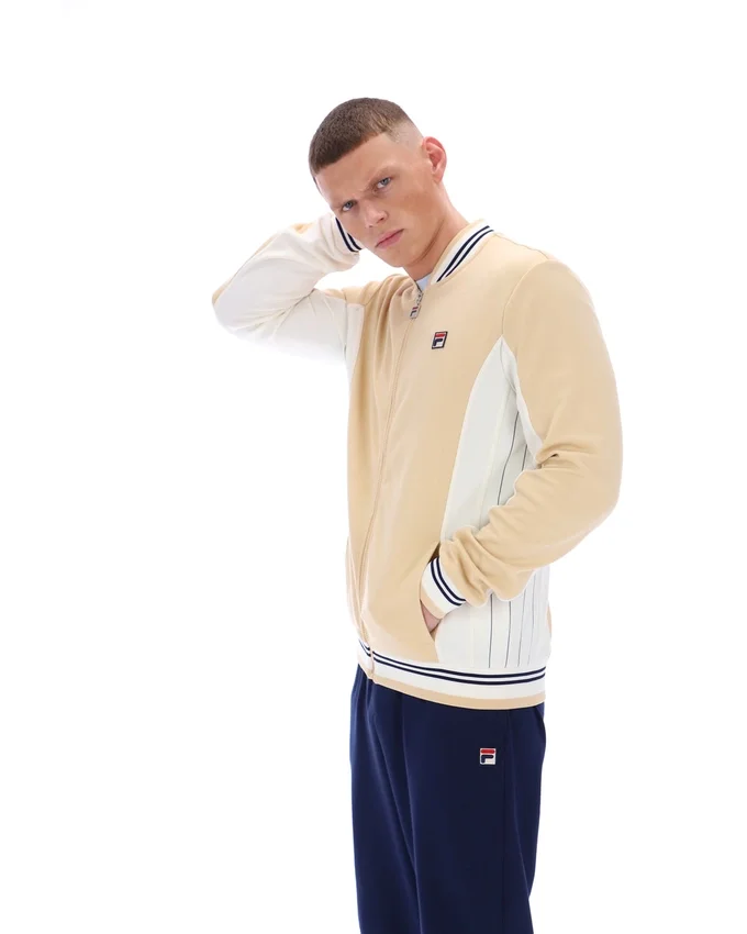 Classic Beige Settanta Baseball Track Top