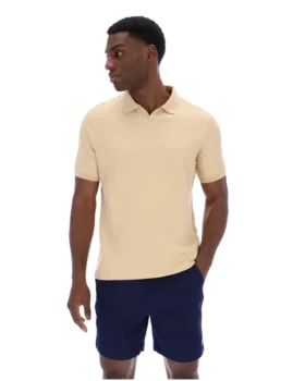 Classic Beige Tristiano Textured Polo