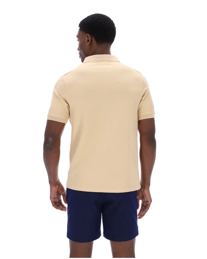 Classic Beige Tristiano Textured Polo