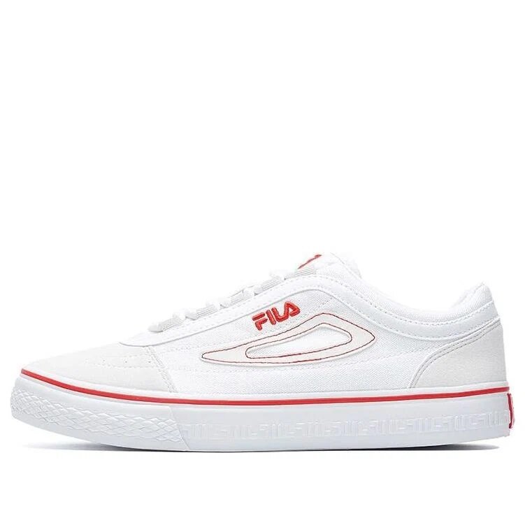 CLASSIC BOARDER skateboard canvas shoes White/red