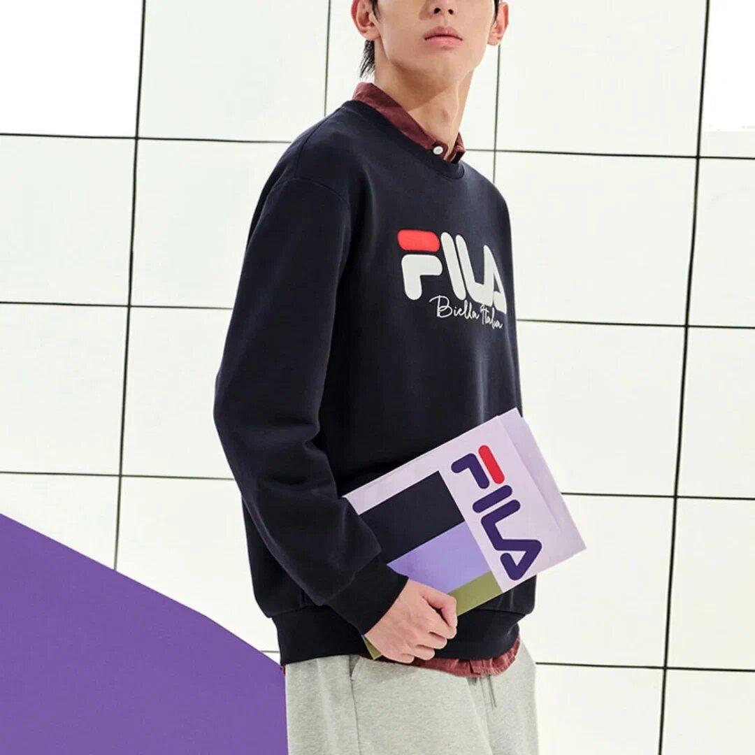 Classic Logo Crew Sweater "Black White"