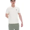Coconut Milk Denny Diamond Knit Open Collar Polo