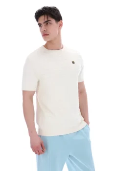 Coconut Milk Don Textured Knitted T-Shirt