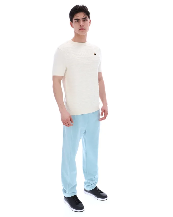 Coconut Milk Don Textured Knitted T-Shirt