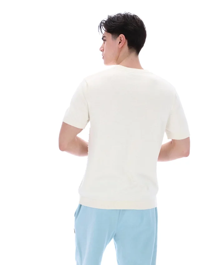 Coconut Milk Don Textured Knitted T-Shirt