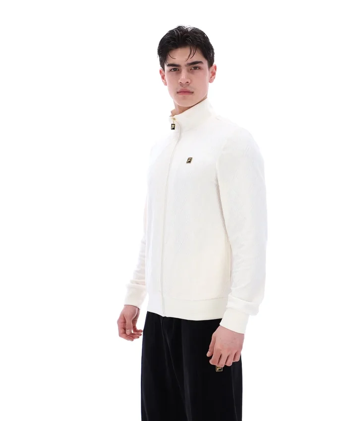 Coconut Milk Hanay Embossed Diamond Jacket