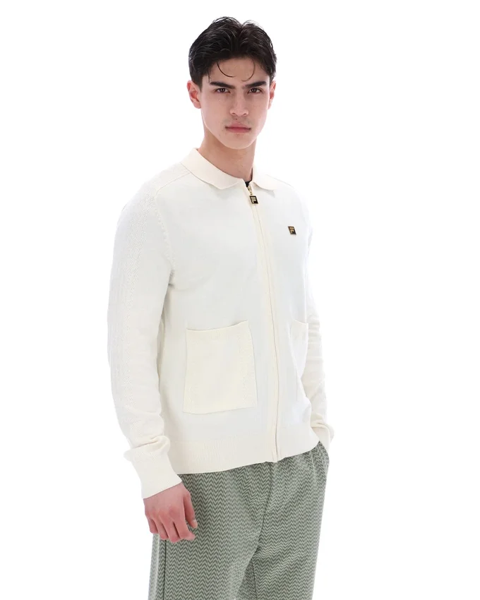 Coconut Milk Teddy Knitted Shirt