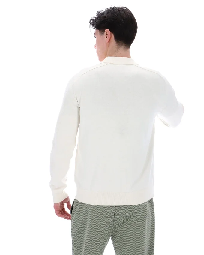 Coconut Milk Teddy Knitted Shirt