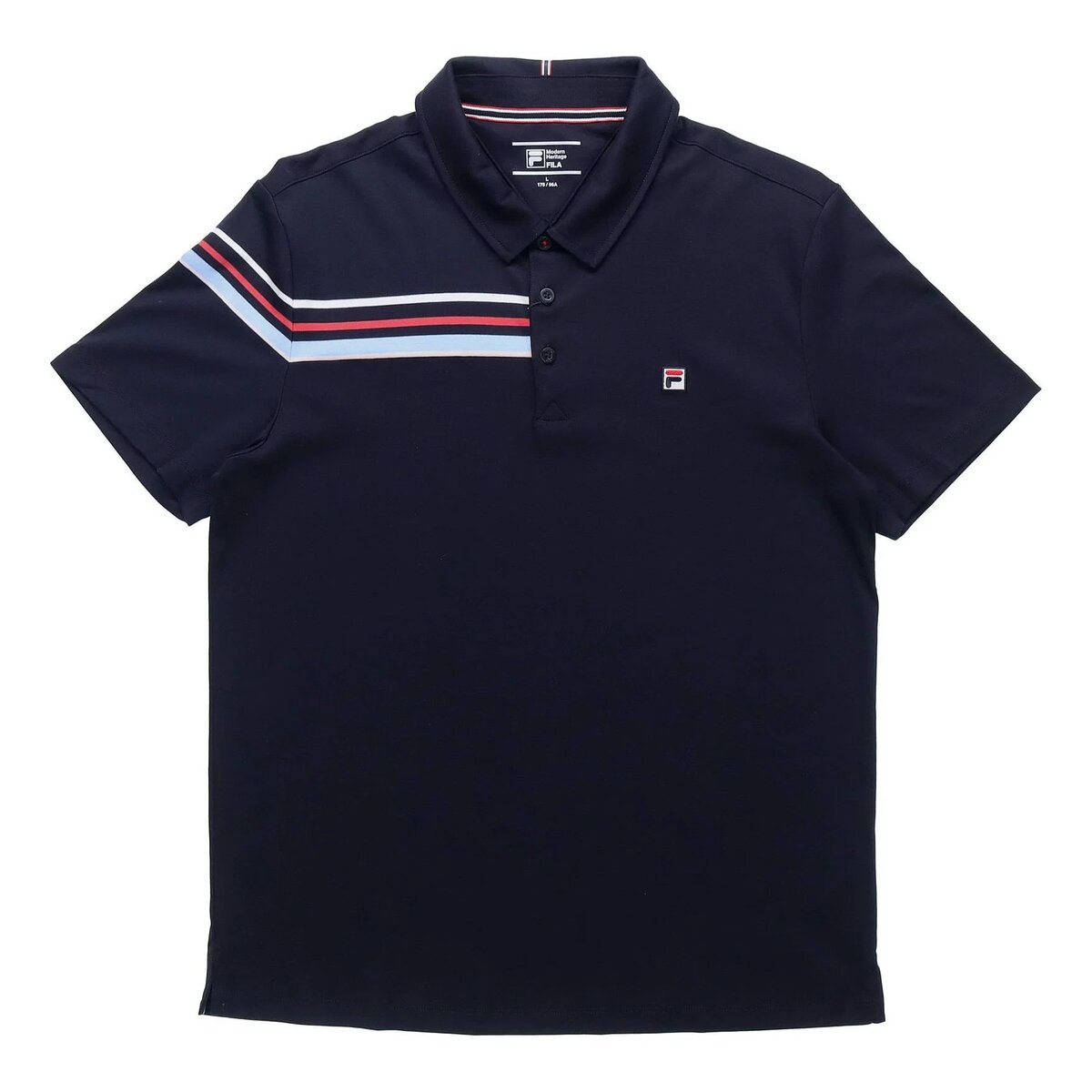 Contrast Colors StripesSport Casual Short Sleeve poloShirt Men s Blue