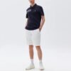 Contrast Colors StripesSport Casual Short Sleeve poloShirt Men s Blue