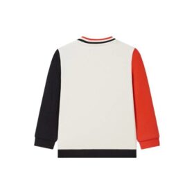 Cotton Long Sleeve Sweatshirt “White Red”