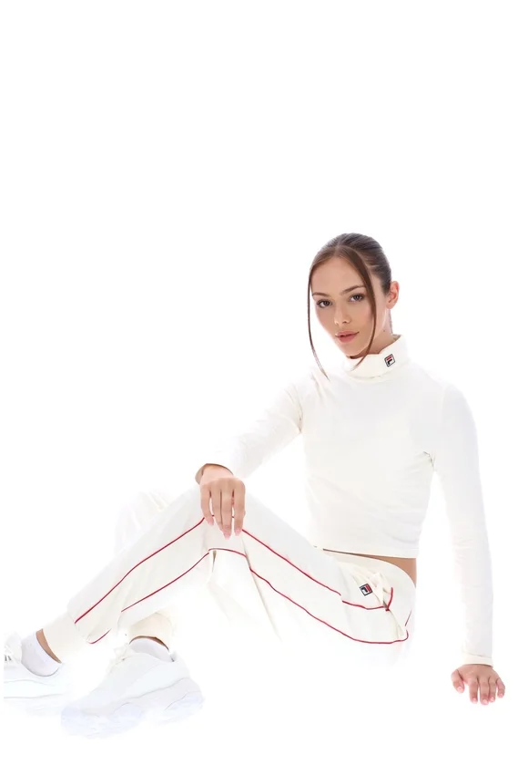 Cream Heidi Cropped Roll Neck Top