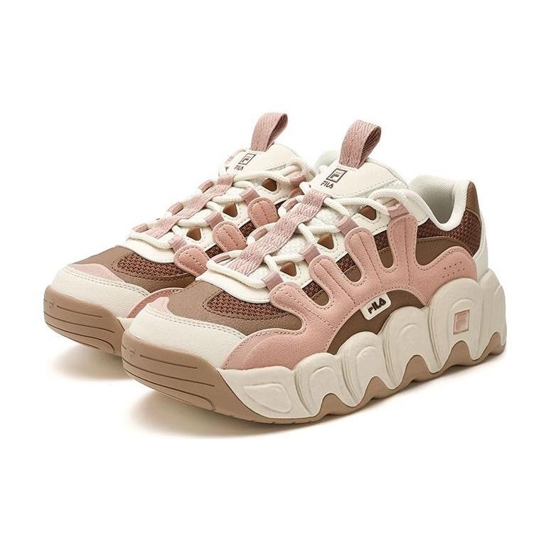 CROISSANT Chunky Sneakers "Pink Brown"