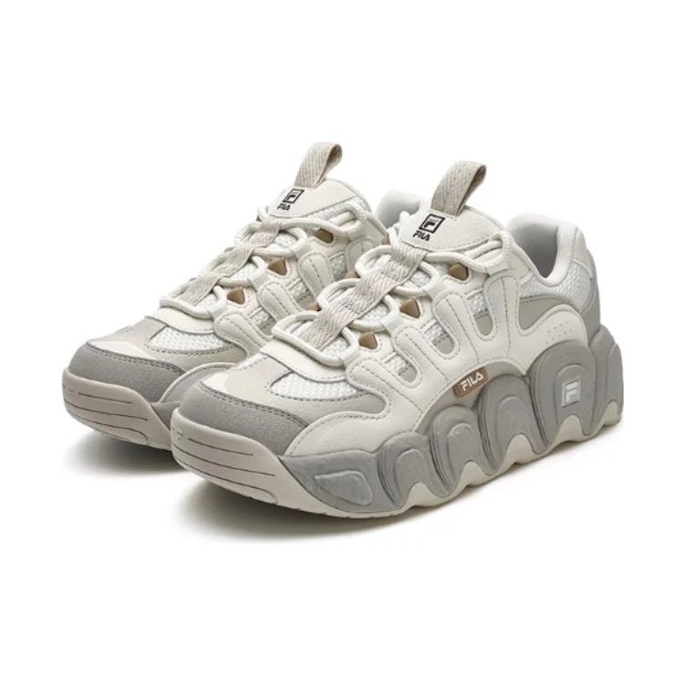 CROISSANT Chunky Sneakers "White Grey"
