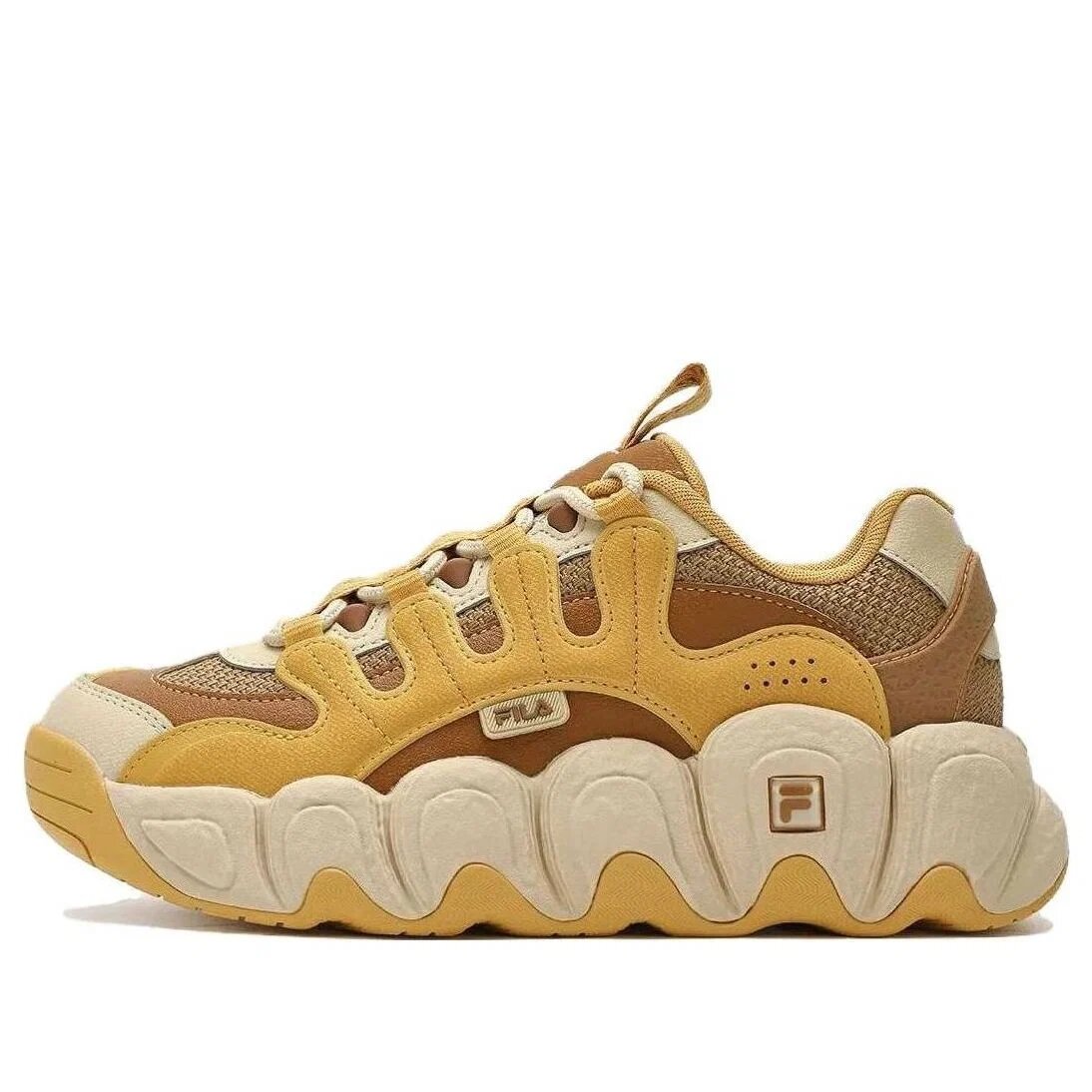 CROISSANT Chunky Sneakers "Yellow Brown"
