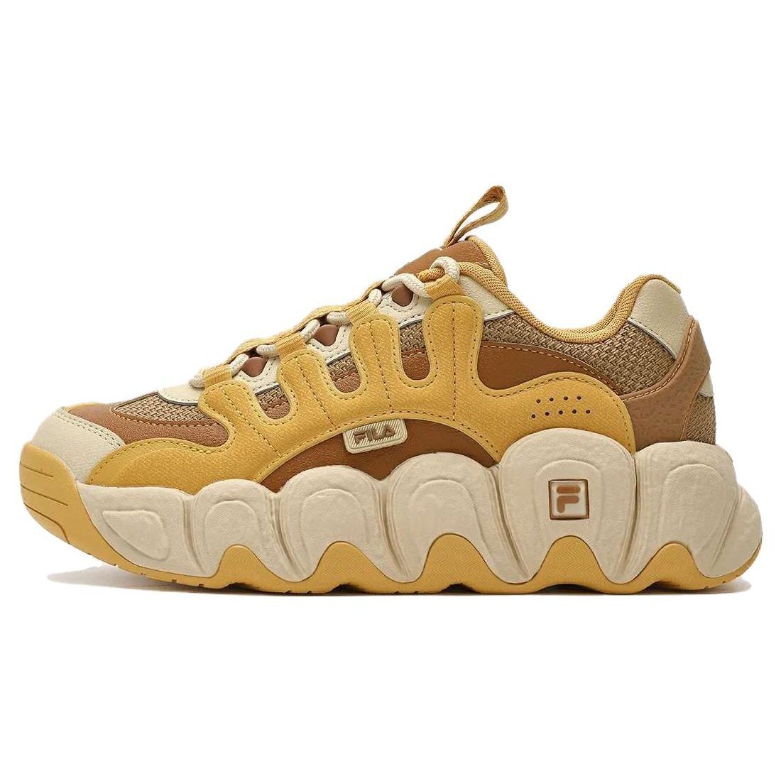 CROISSANT Chunky Sneakers "Yellow Brown"