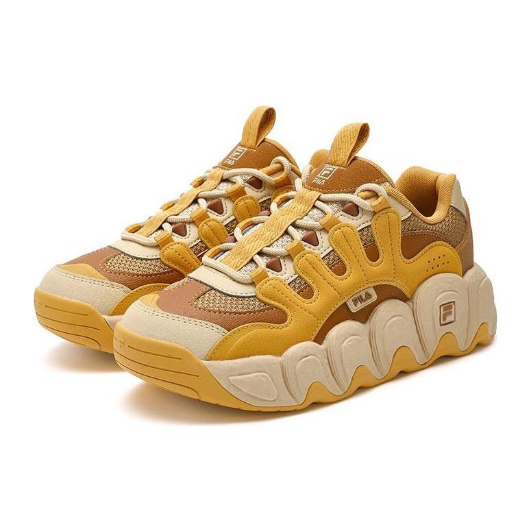 CROISSANT Chunky Sneakers "Yellow Brown"