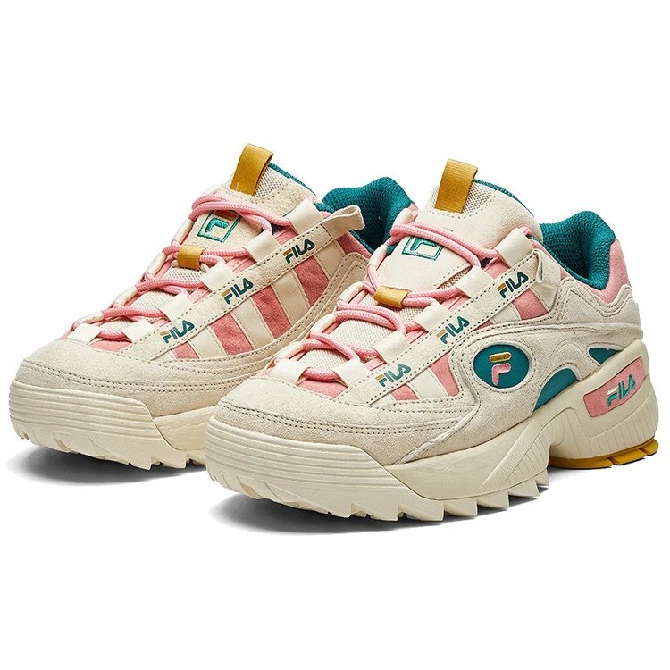 D-Formation Classic Traning Shoes White/Green/Pink