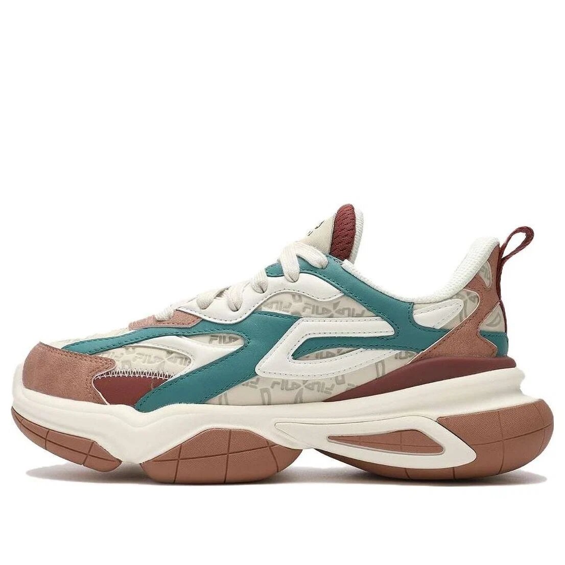 Daddy Shoes "White Brown Green"