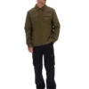Dark Olive Kasa Zip-Through Overshirt
