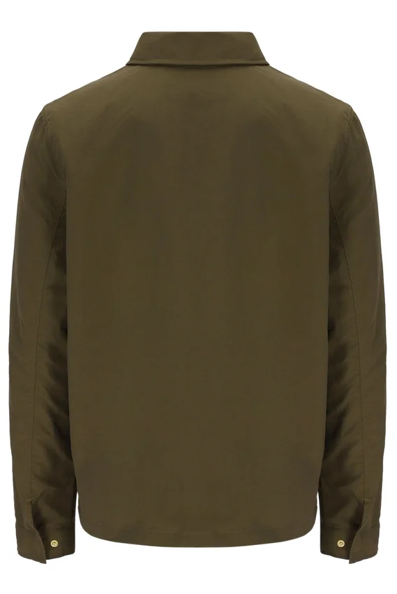 Dark Olive Kasa Zip-Through Overshirt