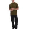 Dark Olive Sander Textured Knit Polo Shirt