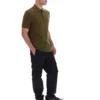 Dark Olive Sander Textured Knit Polo Shirt