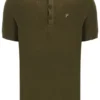 Dark Olive Sander Textured Knit Polo Shirt