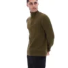 Dark Olive Stevie 1/4 Zip Funnel Neck Textured Knit