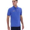 Dazzling Blue Pablo Three-Button Tipped Rib Polo Shirt