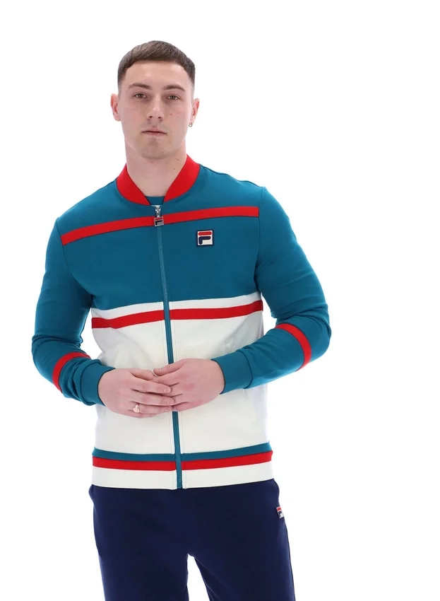 Deep Lagoon Stefan Archive Cut And Sew Track Top