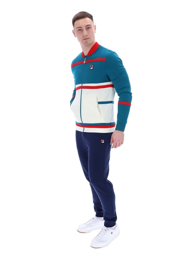 Deep Lagoon Stefan Archive Cut And Sew Track Top
