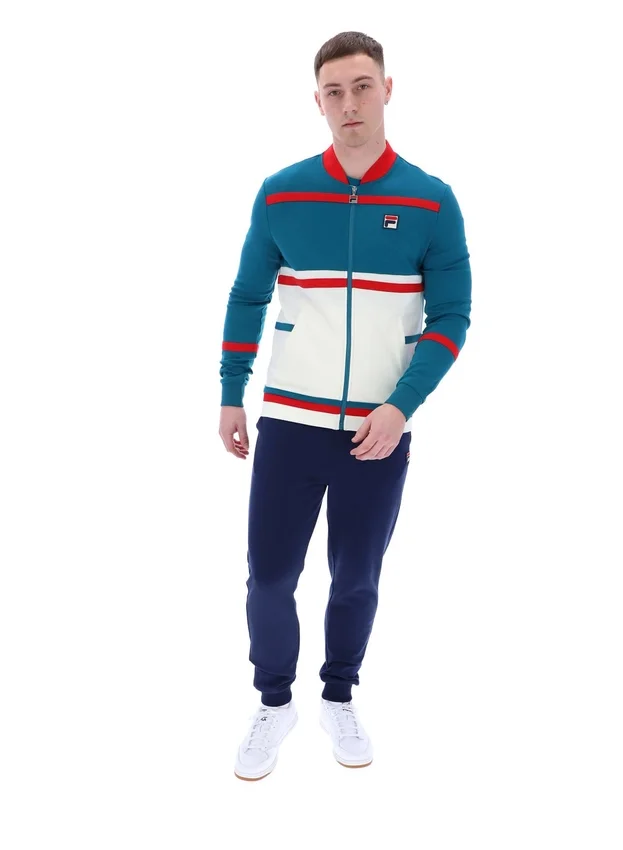Deep Lagoon Stefan Archive Cut And Sew Track Top