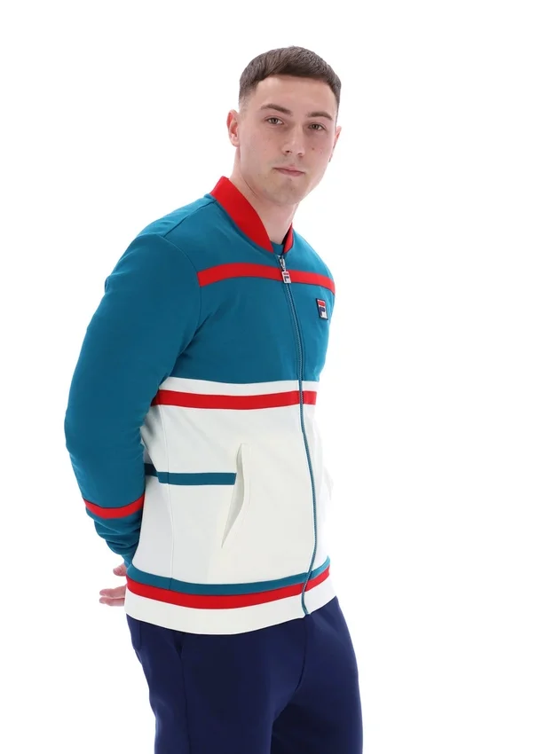 Deep Lagoon Stefan Archive Cut And Sew Track Top